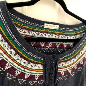 Like New Free People embroidered thermal